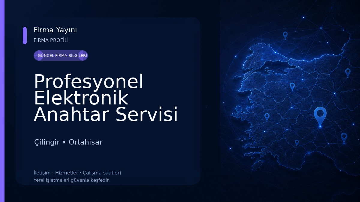 Profesyonel Elektronik Anahtar Servisi Çilingir
