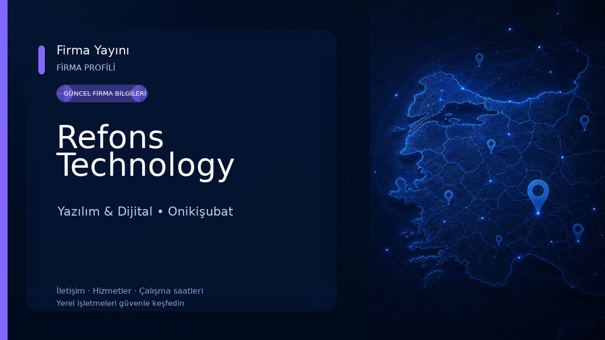 Refons Technology Yazılım & Dijital