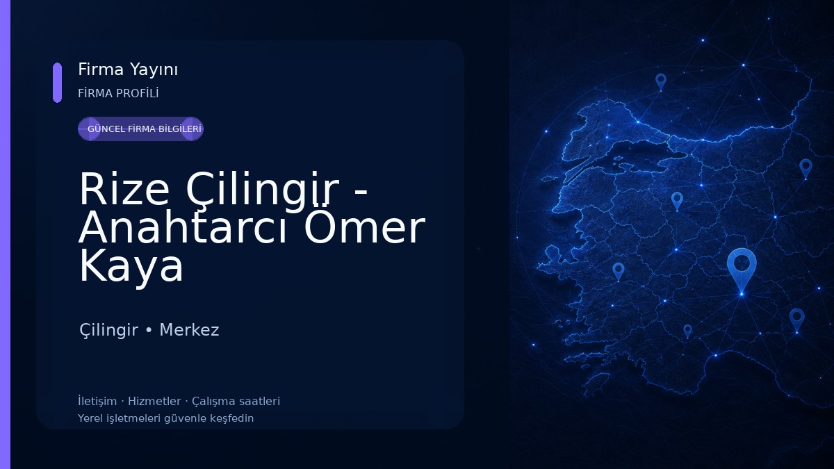 Rize Çilingir - Anahtarcı Ömer Kaya 