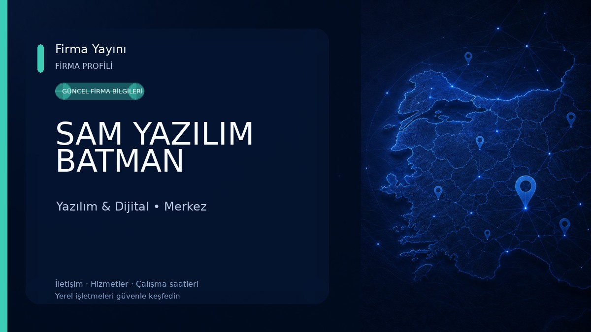 SAM YAZILIM BATMAN Yazılım & Dijital