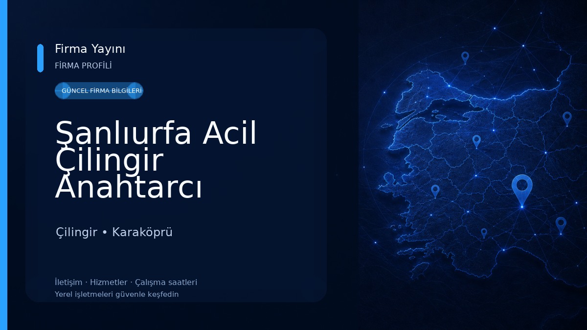 Şanlıurfa Acil Çilingir Anahtarcı Çilingir