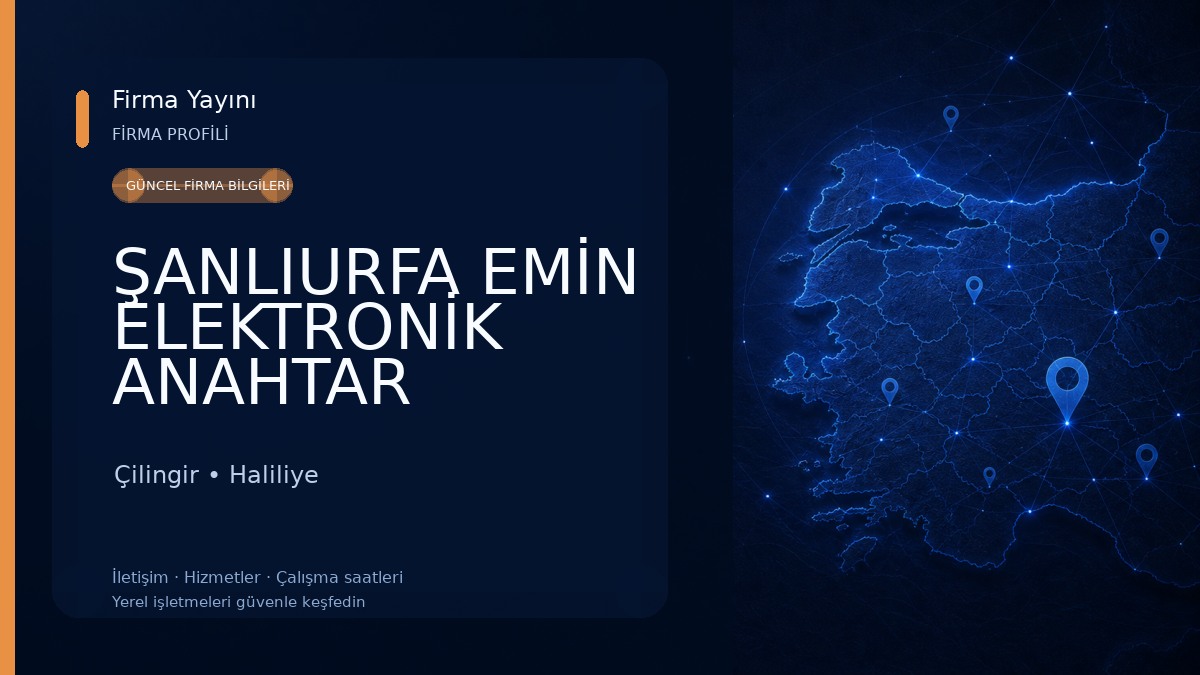 ŞANLIURFA EMİN ELEKTRONİK ANAHTAR Çilingir