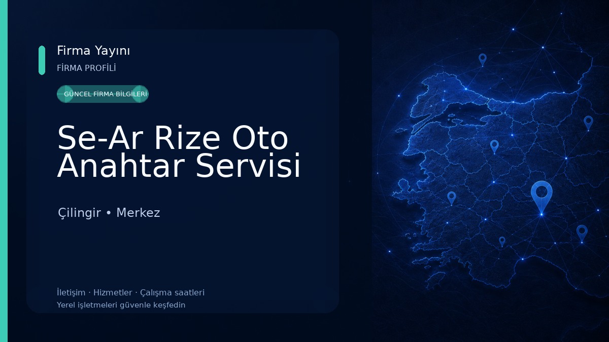 Se-Ar Rize Oto Anahtar Servisi 