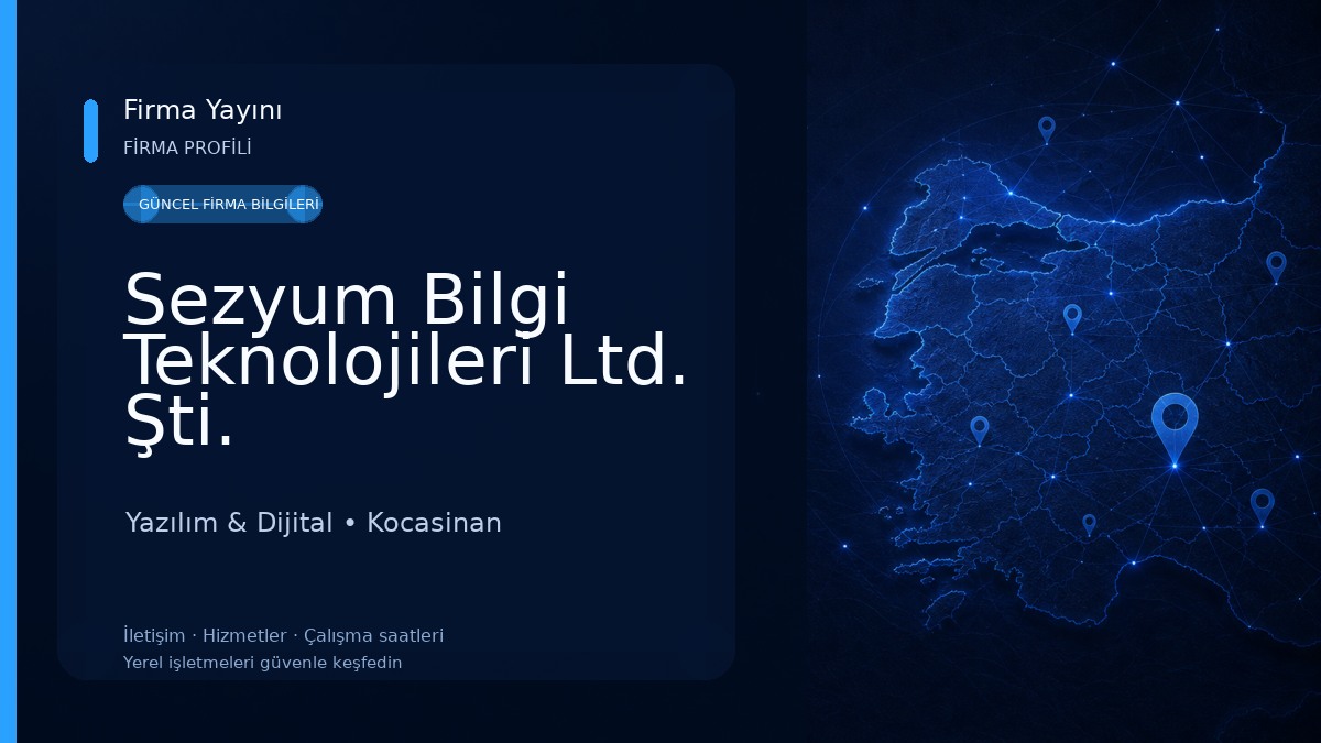 Sezyum Bilgi Teknolojileri Ltd. Şti. Yazılım & Dijital