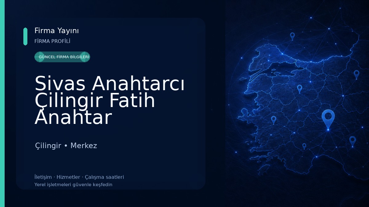 Sivas Anahtarcı Çilingir Fatih Anahtar 