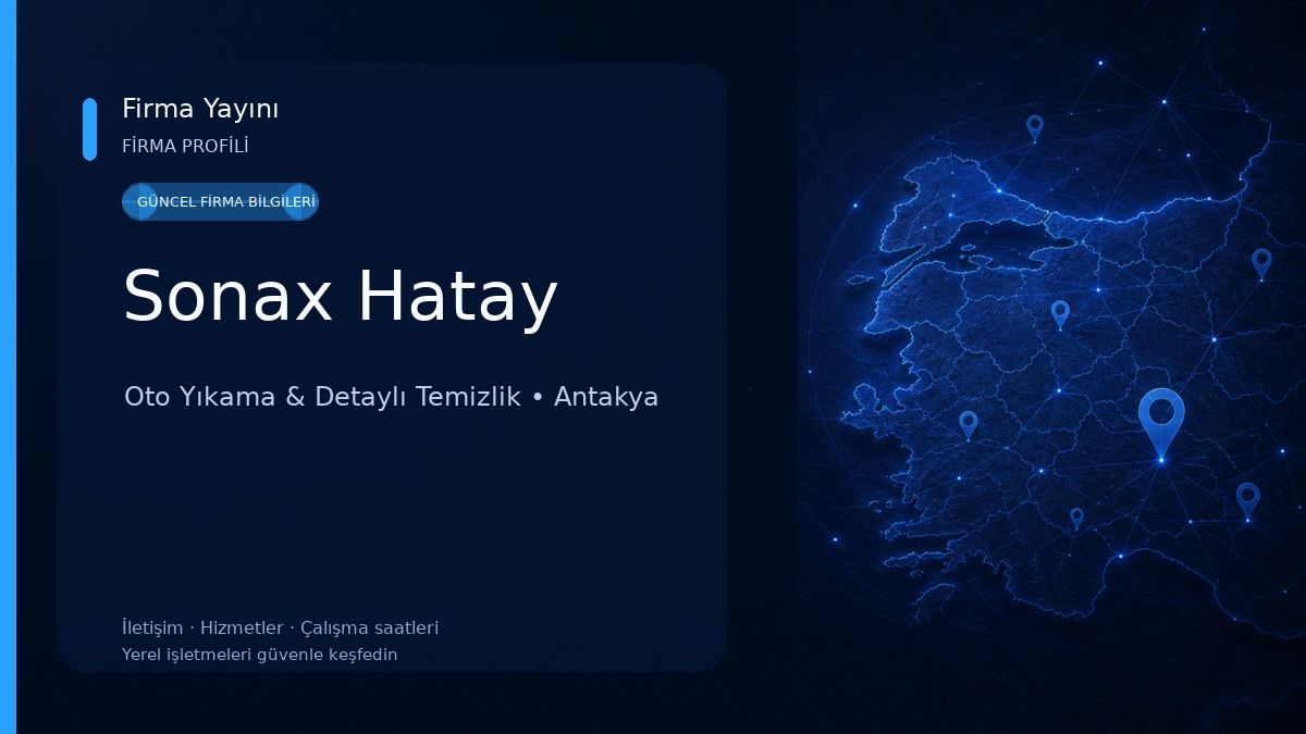 Sonax Hatay Oto Yıkama & Detaylı Temizlik