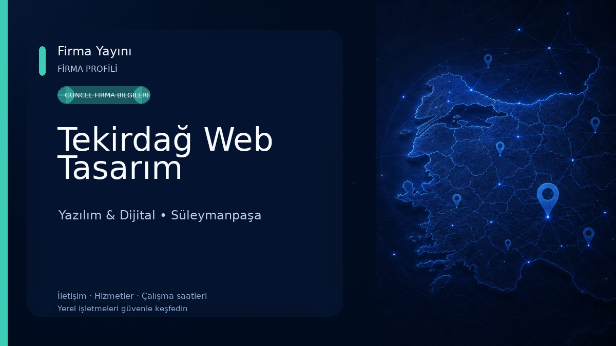 Tekirdağ Web Tasarım Yazılım & Dijital