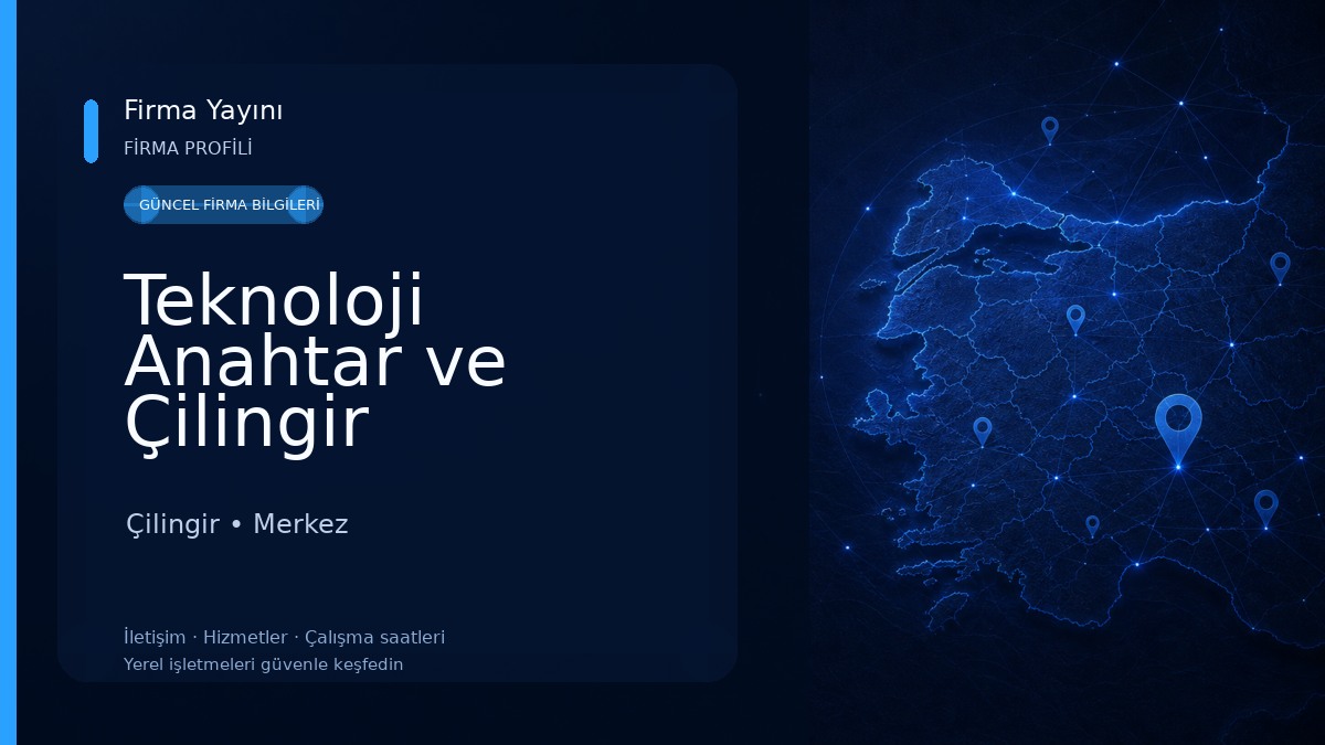 Teknoloji Anahtar ve Çilingir Çilingir