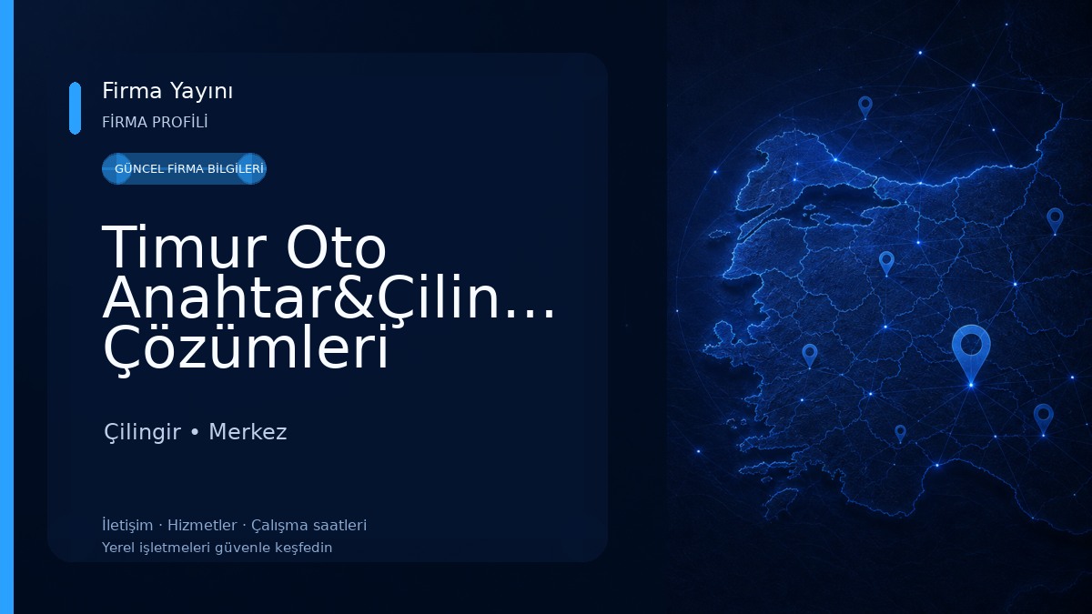 Timur Oto Anahtar&Çilingir&İmmobilizer Çözümleri