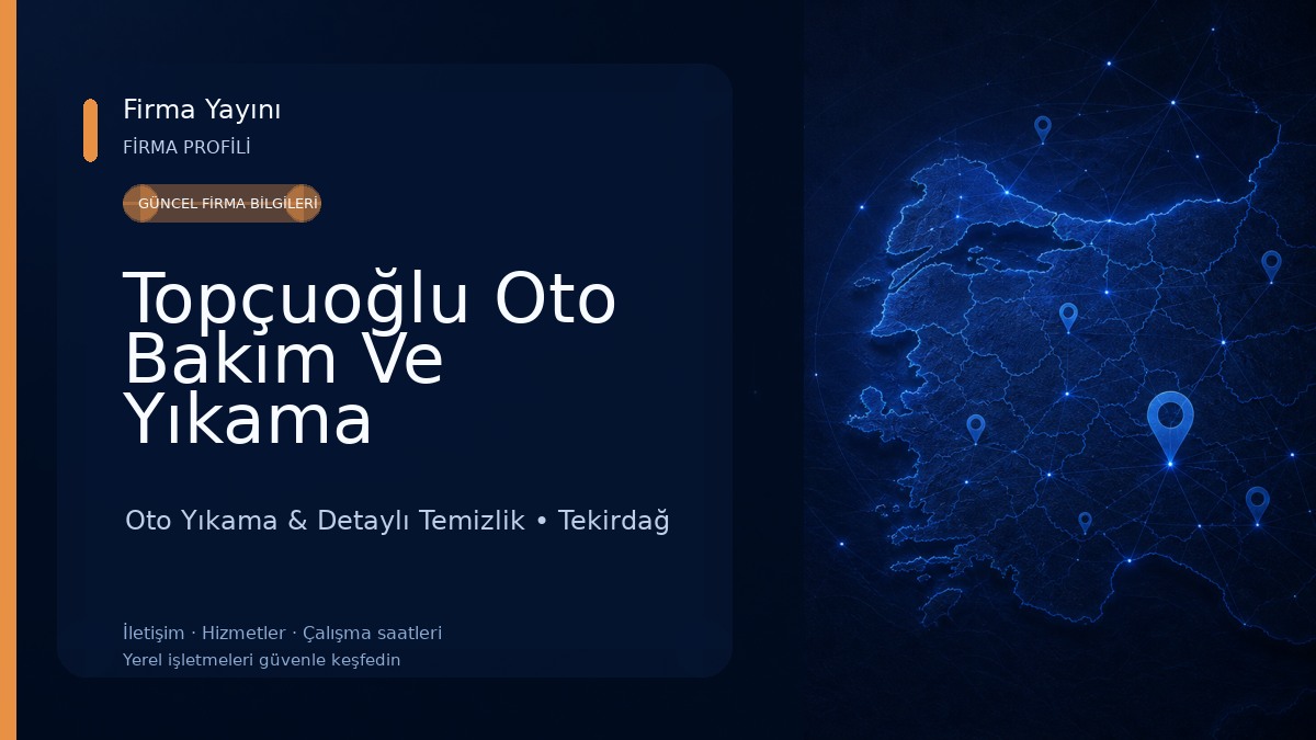 Topçuoğlu Oto Bakım Ve Yıkama Oto Yıkama & Detaylı Temizlik
