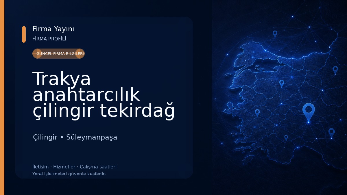 Trakya anahtarcılık çilingir tekirdağ 