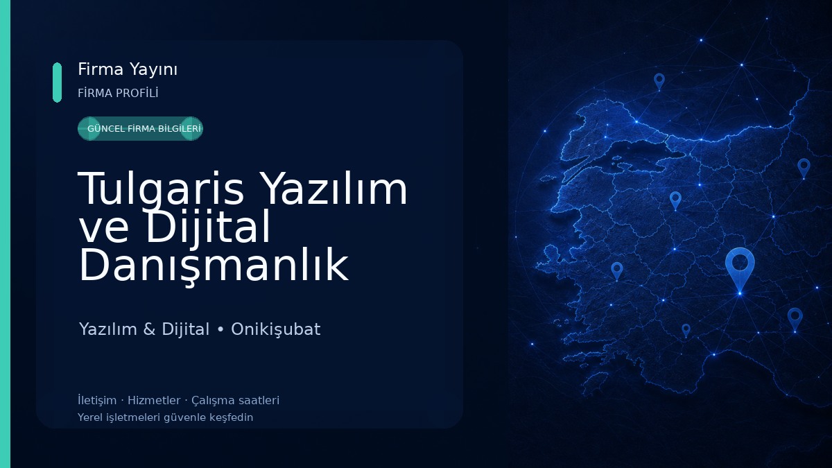 Tulgaris Yazılım ve Dijital Danışmanlık Yazılım & Dijital