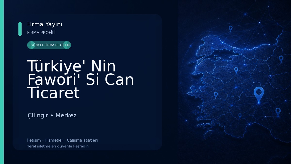 Türkiye' Nin Fawori' Si Can Ticaret Anahtarci Çilingir