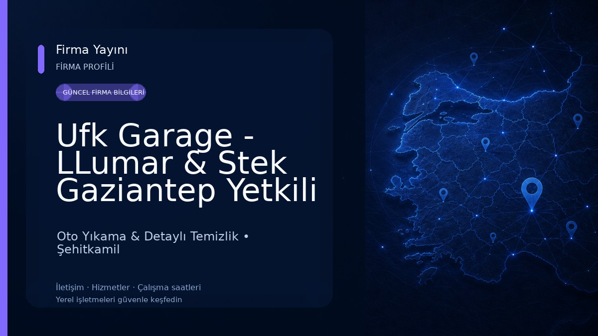 Ufk Garage - LLumar & Stek Gaziantep Yetkili Uygulama Merkezi - Araç Kaplama - PPF - Cam Filmi Oto Yıkama & Detaylı Temizlik