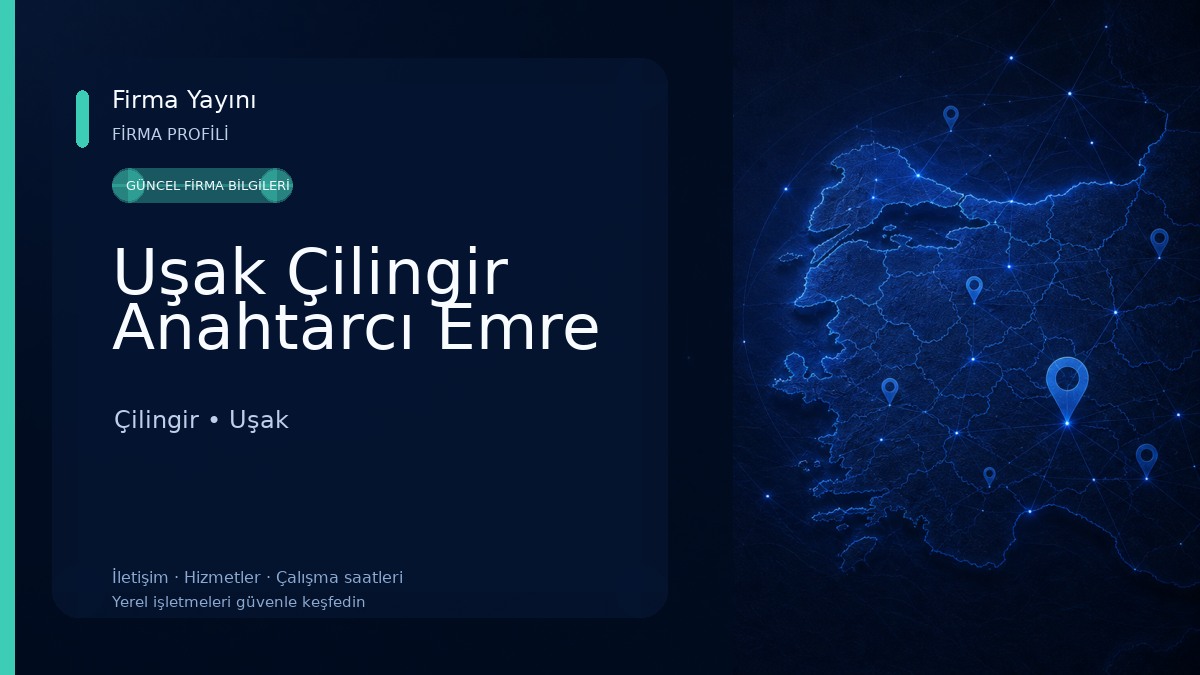 Uşak Çilingir Anahtarcı Emre 