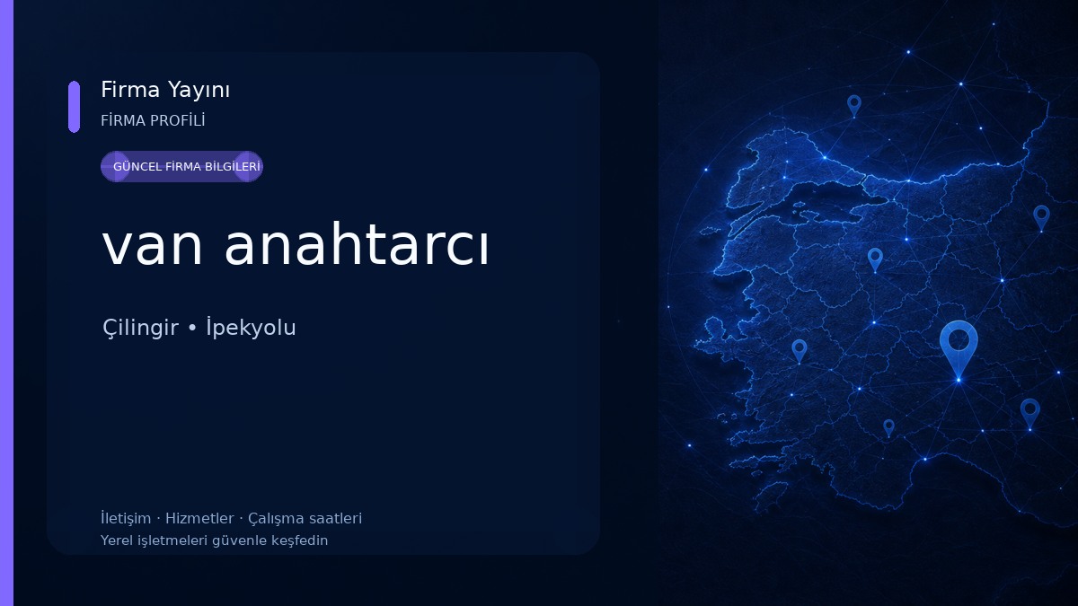 van anahtarcı Çilingir